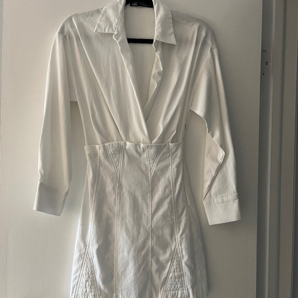 Zara White Blouse-and-Skirt Combo Dress – XS - Picture 1 of 2